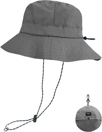 Vista 25 de NPQQUAN Sun Bucket Hats for Woman Men Lightweight Sun Hat Packable Foldable Beige