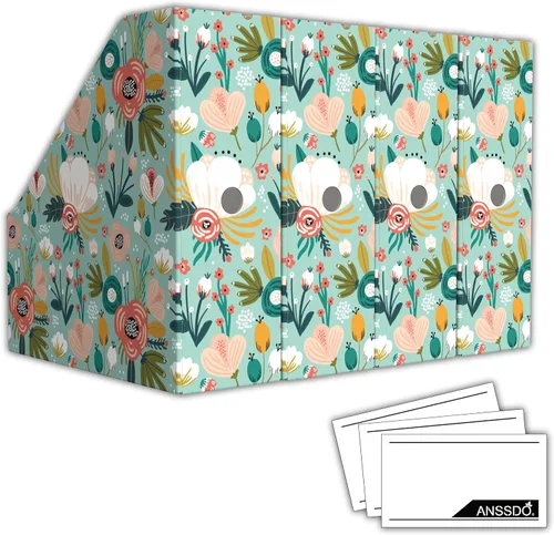 Vista 7 de ANSSDO Paquete de 6 revistas de cartón, organizador de archivos de revistas premium, caja de almacenamiento de gran volumen como contenedores