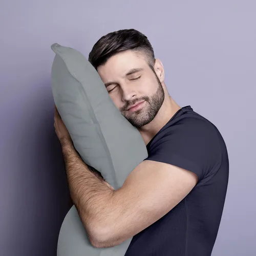 Vista 6 de Utopia Bedding Almohadas para cama para dormir, de hotel, refrescantes, para dormir de lado, espalda o boca abajo, tamaño estándar, gris, juego de 2