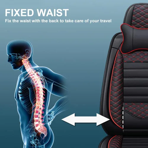 Vista 4 de Juego completo de fundas de asiento de automóvil, compatibles con V40 2000-2004 de 5 asientos, piel sintética, cobertura completa, fundas de asiento