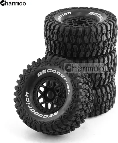Vista 3 de 1/7 1/8 RC Short Course Truck Buggy Neumáticos y ruedas 0.669 in Hex OD 5.315 in Neumáticos todoterreno para 1:7 1:8 Escala RC Off-Road Truck Car