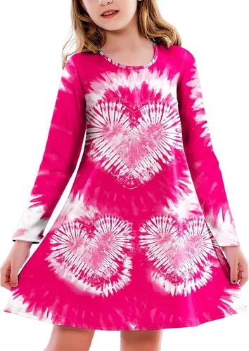 Vista 28 de Deerose Vestido de manga larga para niñas del día de San Patricio Mardi Gras, de 3 a 14 años Navidad café