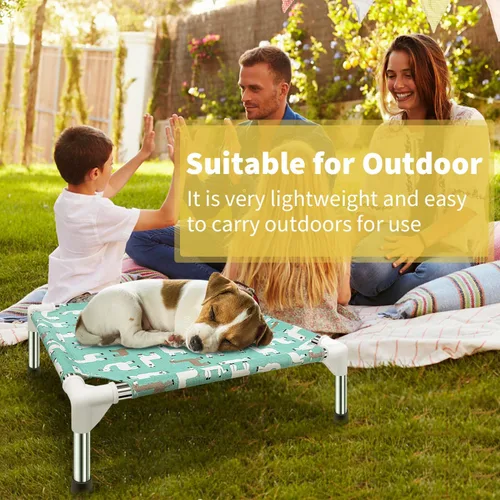 Vista 5 de Cama elevada para perros pequeños, uso en interiores y exteriores para mascotas pequeñas