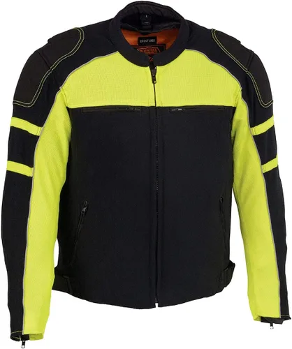 Vista 12 de Milwaukee Leather MPM1793 Chaqueta de Motociclista de Malla Blindada Negra para Hombre - Chaqueta de Motociclista para Todas las Estaciones