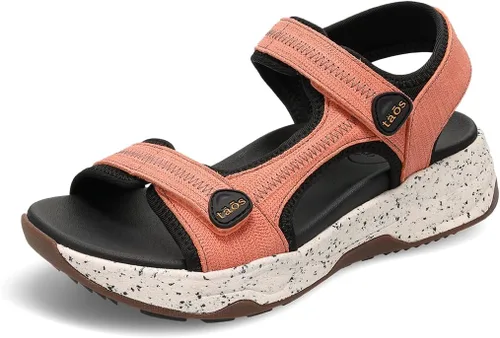Vista 11 de Taos Calzado Super Side Sandalia para mujer verde azulado (Teal Emboss)