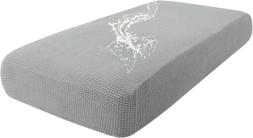 Vista 14 de Fundas impermeables para sofá seccional, fundas de cojín antideslizantes para sofá Ajuste seccional en forma de L, tela jacquard elástica, parte