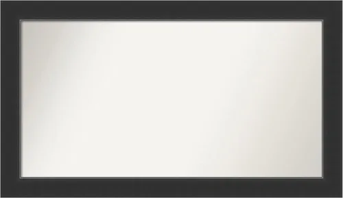 Vista 152 de Amanti Art Espejo personalizado, espejo de baño negro Astor, espejo de pared o espejo de tocador de baño sobre el fregadero (25 x 25 pulgadas)