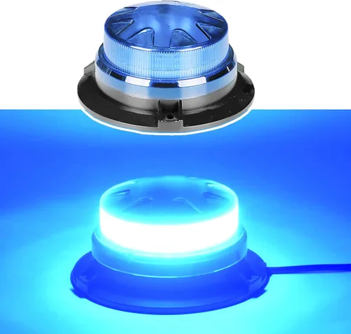 Vista 10 de AUXMOTEC Barra de luces de baliza estroboscópica de emergencia LED ámbar con montaje magnético y 8 modelos de destello, lámparas de señal