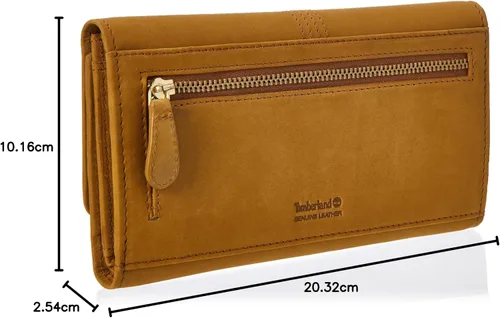 Vista 22 de Timberland - Cartera de piel con solapa RFID para mujer, Rojo, talla única