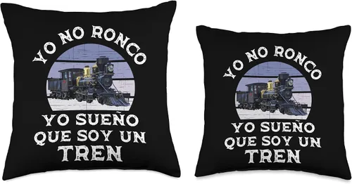 Vista 3 de Ropa Para Amantes Del Tren para Adultos y Niños Yo No Ronco Sueño Que Soy Un para Amantes del Tren - Almohada (16 x 16 pulgadas), multicolor
