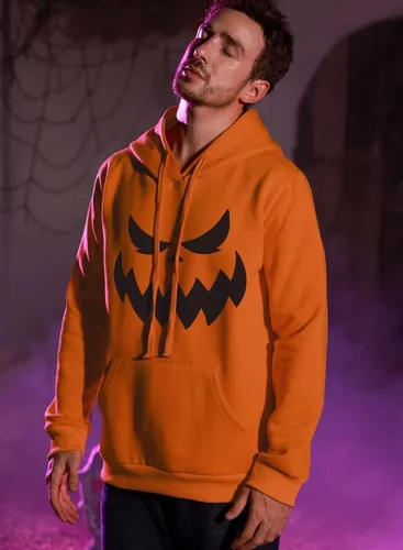 Vista 3 de Arvilhill Sudadera con capucha de calabaza de Halloween para hombre