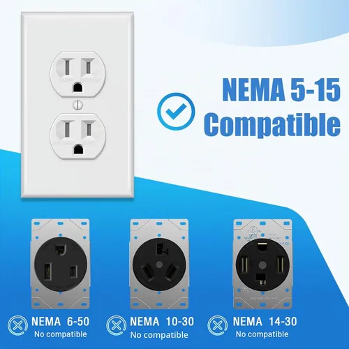 Vista 7 de Kanayu Adaptador de Secadora de 30 Amperios Compatible con Nema 6-50p a 10-30r Adaptador de Enchufe Macho de 3 Clavijas a Receptáculo Hembra de 3