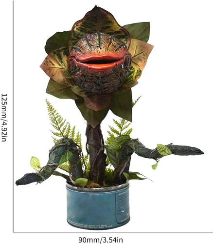 Vista 9 de Estatuas de plantas de piraña de resina, decoración de flores, patio, hogar, jardín, adornos de arte, jardín, jardín, jardín, decoración