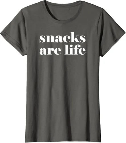 Vista 7 de Snacks Are Life - Camiseta divertida para amantes de los aperitivos, Negro
