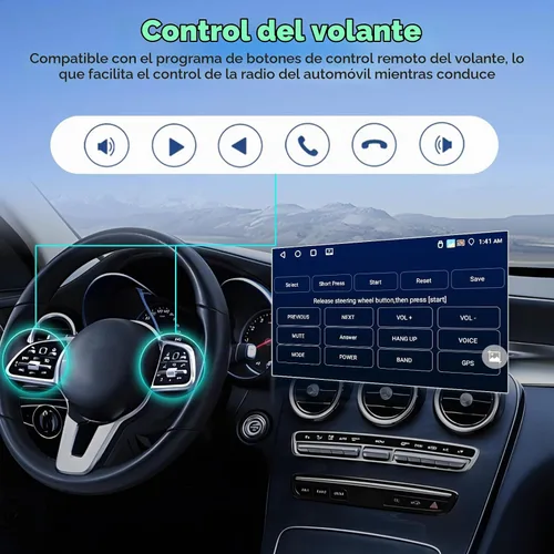 Vista 8 de Radio estéreo de coche para Toyota Highlander 2009 2010 2011 2012 2013 2014 con Carplay inalámbrico Android Auto, 4+64G 10.1 pulgadas HD IPS