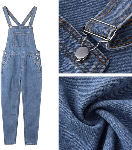 Vista 4 de Overol con peto para hombre Denim, NGF001