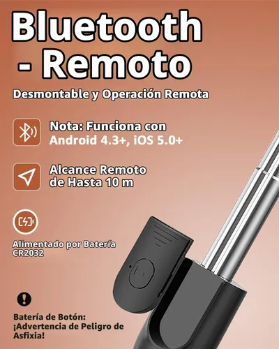Vista 4 de Trípode de teléfono de 67 pulgadas Selfie Stick para iPhone y teléfono Android, soporte de trípode para teléfono celular con control remoto