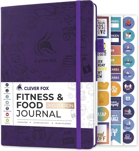 Vista 11 de Clever Fox Diario de fitness & Food – Planificador de nutrición y entrenamiento para mujeres y hombres – Libro de registro de ejercicio de dieta