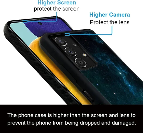 Vista 5 de CARLOCA Funda compatible con Samsung Galaxy A32 5G, increíble diseño de patrón de luz espacial nebulosa para niñas y niños, a prueba de golpes