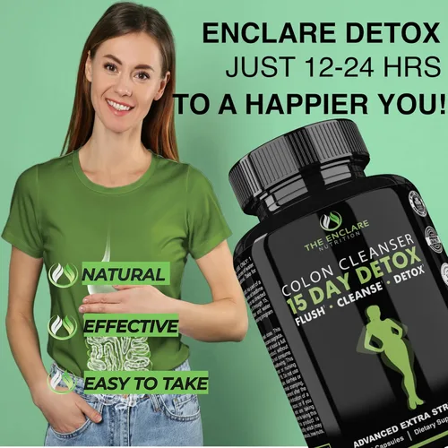 Vista 4 de Limpiador de colon Detox. Premium 15 días de acción rápida de desintoxicación píldoras de dieta, probióticos, fibra, laxantes naturales para aliviar