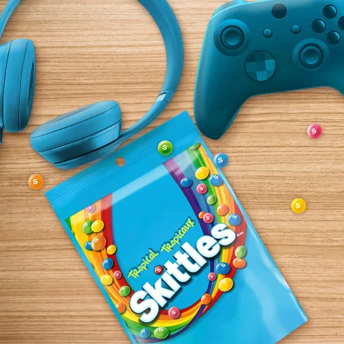 Vista 7 de Skittles Tropical, Mega Pack, 11.28oz/320gm