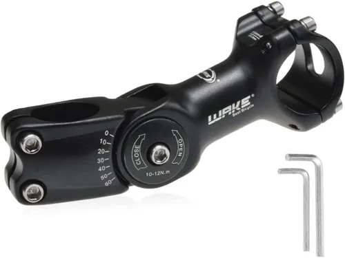 Vista 8 de CYSKY Vástago de bicicleta ajustable 31.8 25.4 3.543 in/4.331 in/5.118 in 0-60 grados ajustable MTB vástago de bicicleta elevador para bicicleta