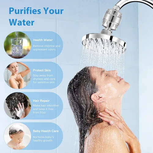 Vista 6 de Cartucho de repuesto de filtro de ducha de 20 etapas, SF100 de alto rendimiento, filtros de ducha SF220 para agua dura, cartucho de repuesto