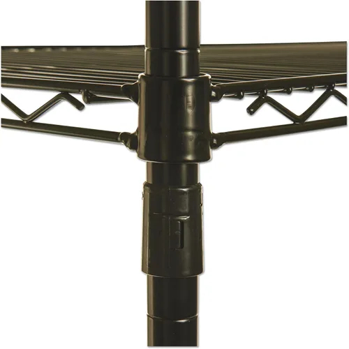 Vista 6 de Alera ALE - Kit de iniciación de estantería de alambre industrial resistente, 4 estantes, 48 pulgadas de ancho x 24 pulgadas de profundidad x 72