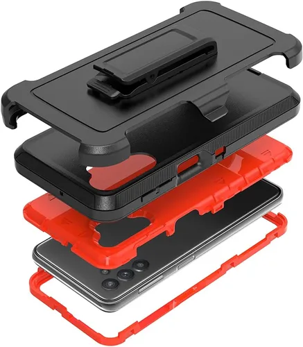 Vista 7 de TENCO Funda compatible con Samsung Galaxy A32 5G, con protectores de pantalla, resistente, a prueba de golpes, protección de cuerpo completo, funda
