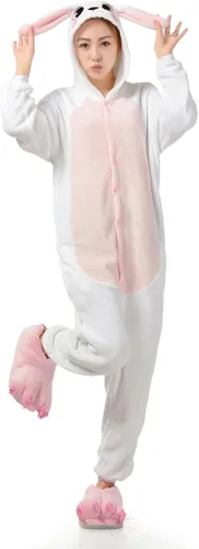 Vista 2 de MizHome - Pijama de conejo blanco para cosplay