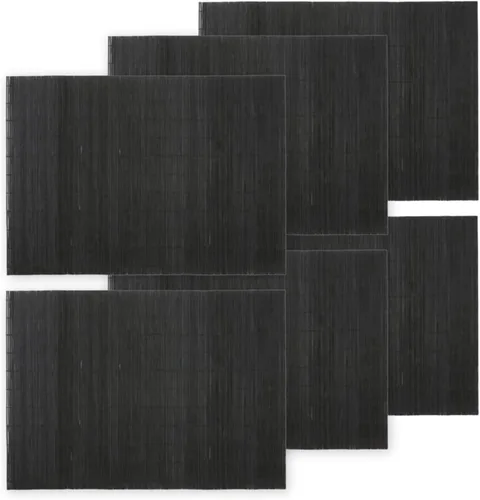 Vista 8 de BambooMN Mantel individual de bambú/tapete rodante de sushi - 18" x 13" - marrón, 4 piezas