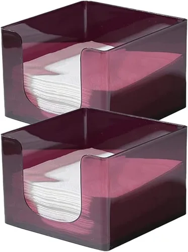 Vista 5 de 123Arts Servilleteros de plástico dispensadores de servilletas de plástico para decoración del hogar de restaurante