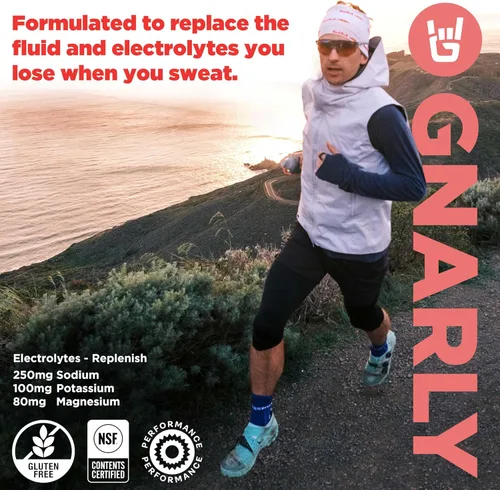Vista 3 de Gnarly Nutrition Hydrate Electrolyte Powder - Mezcla de bebida hidratante para ejercicio de pomelo rojo rubí - Contenido NSF certificado - Solución