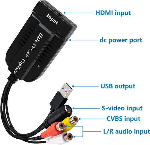 Vista 3 de Wiistar Tarjeta de captura de video USB HDMI/AV/RCA/S-Video a USB2.0