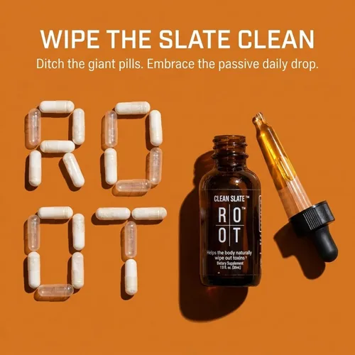 Vista 5 de Root Clean Slate por Dr. Rahm - Gotas de desintoxicación avanzada con ácido silícico biodisponible y vitamina C - Suplemento natural de limpieza