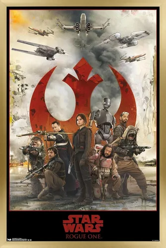 Vista 19 de Trends International Star Wars: Rogue One - Póster de pared de montaje, 14.725 x 22.375 pulgadas, versión enmarcada de madera de granero