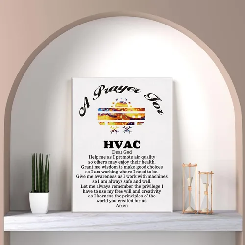 Vista 5 de LEXSIVO a HVAC - Lienzo de oración para el hogar, decoración de pared, calefacción, ventilación, aire acondicionado, regalo, pintura de 11.5 x 15