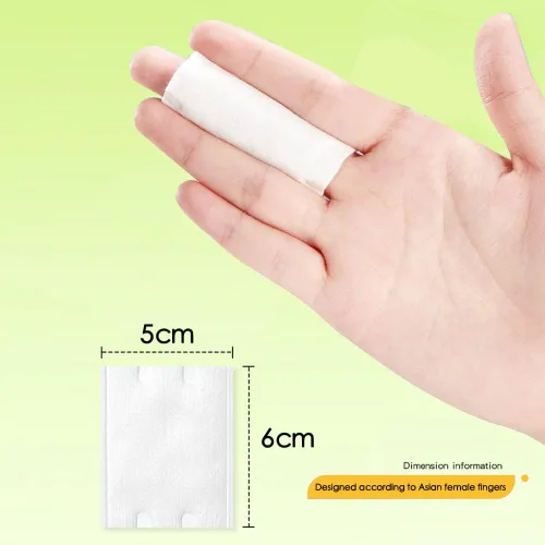 Vista 2 de Almohadillas de algodón removedor de maquillaje para maquillaje facial de ojos y eliminación de esmalte de uñas, esponja cuadrada de algodón, doble