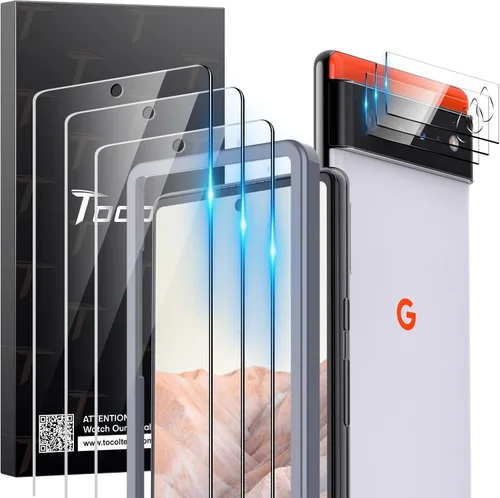 Vista 7 de TOCOL Intnl Pack - Protector de pantalla de vidrio templado de privacidad para iPhone 13 Mini de 5.4 pulgadas, protector de lente de cámara, sin