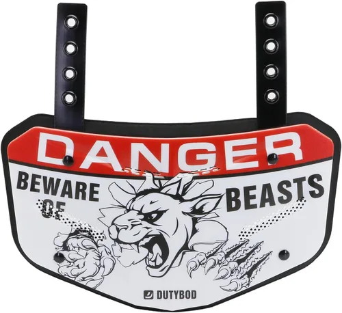 Vista 8 de Placa trasera de fútbol, protector trasero para jugadores de fútbol, placas traseras de fútbol con rejillas de ventilación, protección
