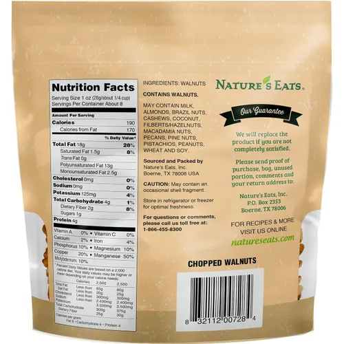 Vista 2 de Nature's Eats Nueces picadas, 8 onzas