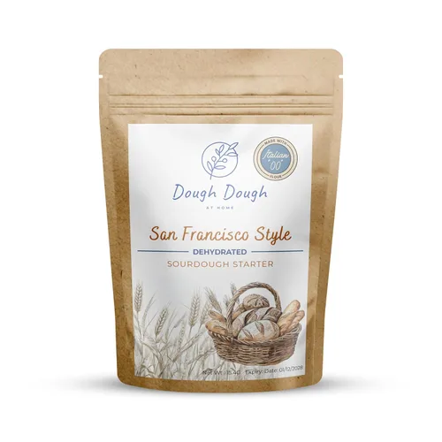Vista 4 de Cultivo de masa madre deshidratada San Francisco para pan artesanal, activación de 24 horas, kit fácil para principiantes, paquete básico de masa
