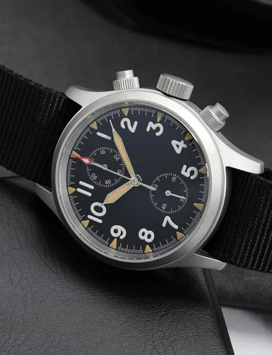 Vista 8 de TACTICAL FROG Militado Militado Relojes Militares para hombre cronógrafo 1.535 in Pilot VK61 Movimiento de cuarzo Casual Relojes de pulsera