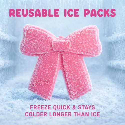 Vista 5 de Cool Coolers Kids Shaped Ice Packs for Lunch Boxes - Reusable Slim Ice Packs for Kids Lunch Box, Freezer Packs for Bento Boxes, Long Lasting, BPA