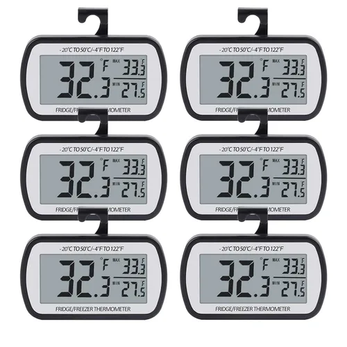 Vista 8 de AEVETE Termómetro Digital para Refrigerador Termómetro de Nevera para Congelador con Respaldo Magnético Pantalla LCD Grande, Sencillo y Fácil