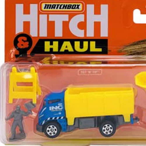 Vista 3 de Matchbox Enganche y arrastre - Inclinación y punta ~ MBX Remolque de cemento
