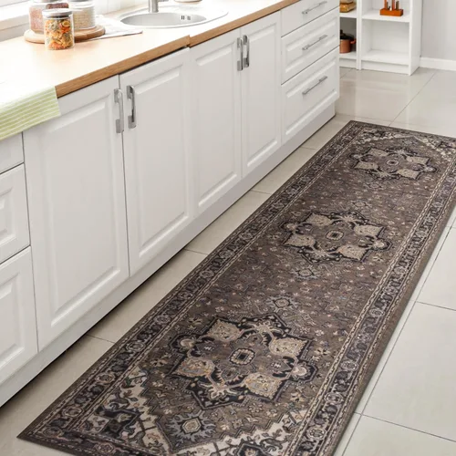 Vista 10 de JONATHAN Y Alfombra circular lavable a máquina de 2 x 8 pies, medallón grande adornado Cirali para sala de estar, dormitorio, cocina, oficina, fácil