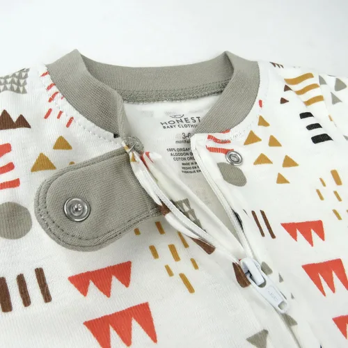 Vista 2 de HonestBaby Baby Boys' Organic Cotton Footed Sleep & Play Pajamas