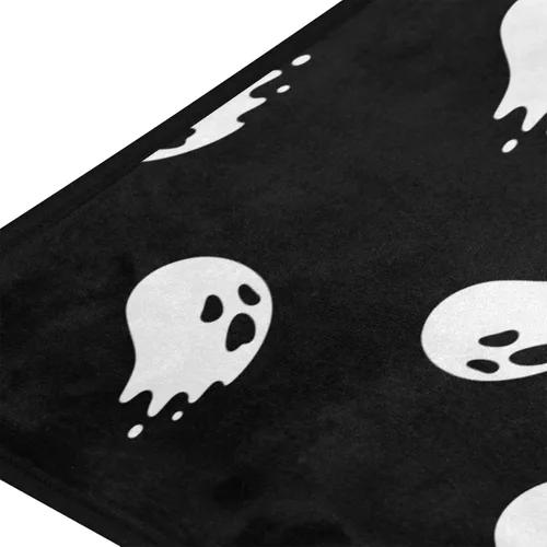 Vista 5 de Tapete de cocina de fantasmas espeluznantes de Halloween, tapete de cocina, tapete antideslizante para puerta de lavandería, tapete suave