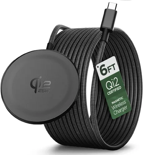 Vista 10 de Galvanox Qi2.2 - Cargador inalámbrico magnético de 25 W certificado para Samsung (paquete de 2), carga rápida 2.0 para modelos Galaxy S25, S26